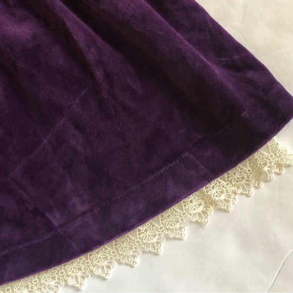 NWT Rebecca Raggs Original Royal Purple Velvet Lace Embroidered Dress Size 3T - Picture 4 of 13